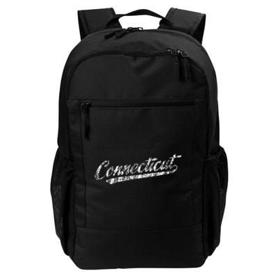 Connecticut Ct Vintage Sports Script Daily Commute Backpack