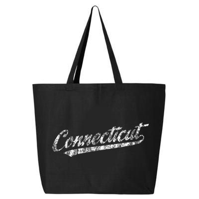 Connecticut Ct Vintage Sports Script 25L Jumbo Tote