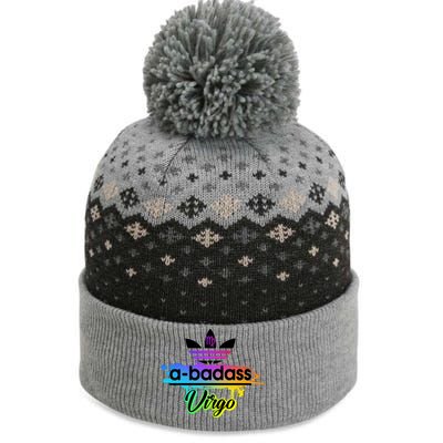 Cool Colorful Virgo Badass Zodiac Sign The Baniff Cuffed Pom Beanie