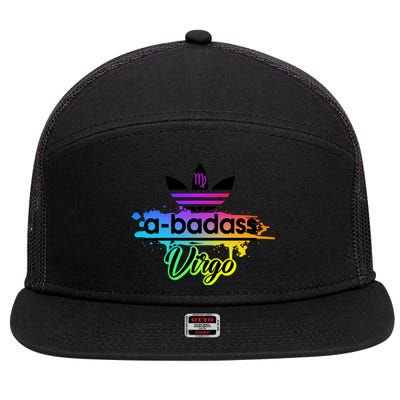 Cool Colorful Virgo Badass Zodiac Sign 7 Panel Mesh Trucker Snapback Hat