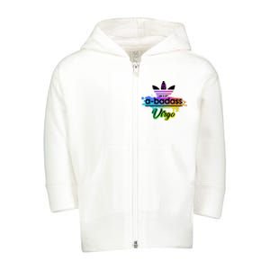 Cool Colorful Virgo Badass Zodiac Sign Toddler Zip Fleece Hoodie