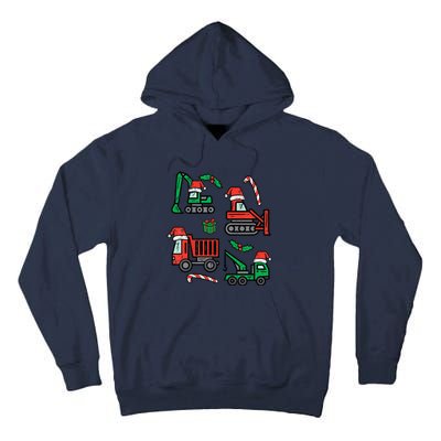 Christmas Construction Vehicles Truck Xmas Tall Hoodie