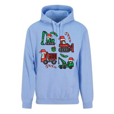 Christmas Construction Vehicles Truck Xmas Unisex Surf Hoodie