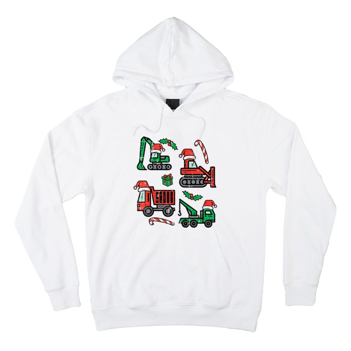 Christmas Construction Vehicles Truck Xmas Hoodie