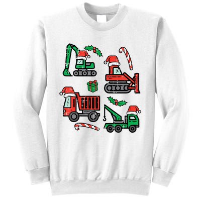 Christmas Construction Vehicles Truck Xmas Sweatshirt