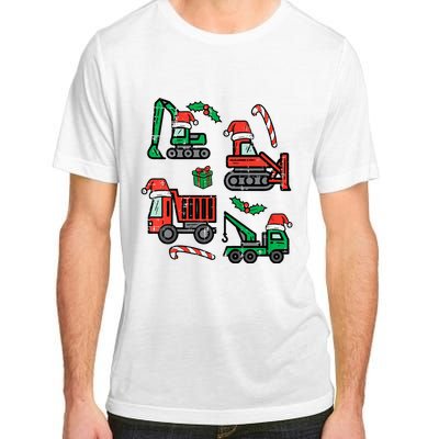 Christmas Construction Vehicles Truck Xmas Adult ChromaSoft Performance T-Shirt