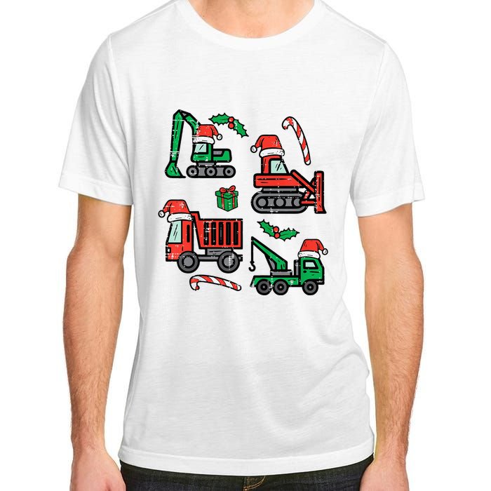 Christmas Construction Vehicles Truck Xmas Adult ChromaSoft Performance T-Shirt