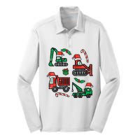 Christmas Construction Vehicles Truck Xmas Silk Touch Performance Long Sleeve Polo