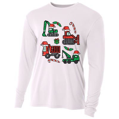 Christmas Construction Vehicles Truck Xmas Cooling Performance Long Sleeve Crew