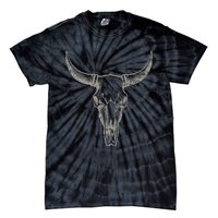 Cowgirl Cowboy Vintage Women Western Cow Skull Tie-Dye T-Shirt