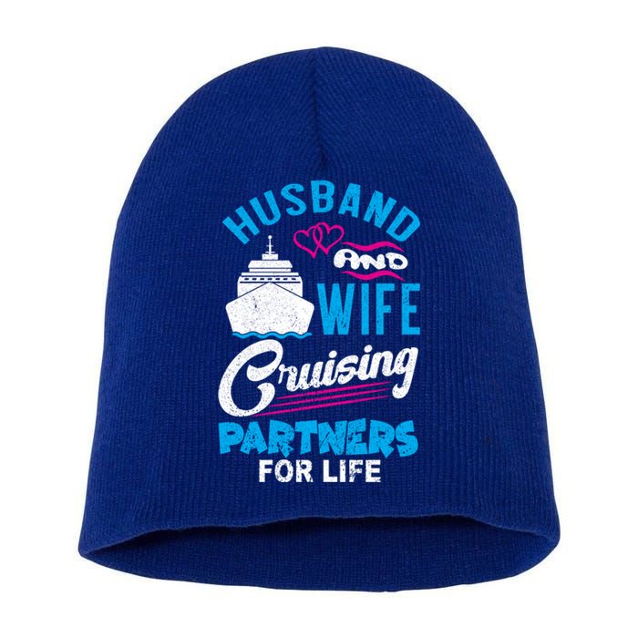 Cruising Cruise Vacation Husband Wife Couple Gift Short Acrylic Beanie