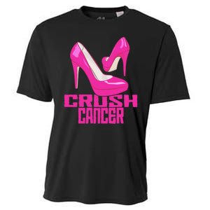 Crush Cancer With Pink Heels Cooling Performance Crew T-Shirt