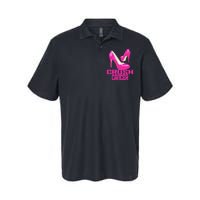 Crush Cancer With Pink Heels Softstyle Adult Sport Polo