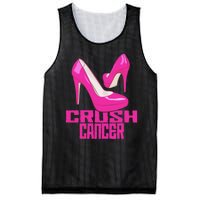 Crush Cancer With Pink Heels Mesh Reversible Basketball Jersey Tank