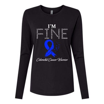 Colorectal Cancer Warrior I'm Fine Gift Womens Cotton Relaxed Long Sleeve T-Shirt