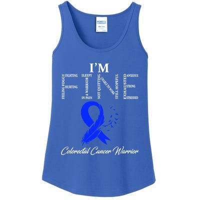 Colorectal Cancer Warrior I'm Fine Gift Ladies Essential Tank