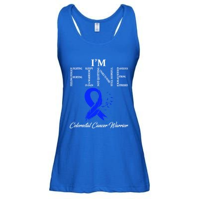 Colorectal Cancer Warrior I'm Fine Gift Ladies Essential Flowy Tank