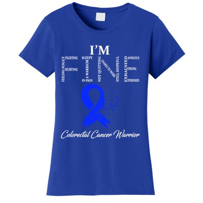 Colorectal Cancer Warrior I'm Fine Gift Women's T-Shirt