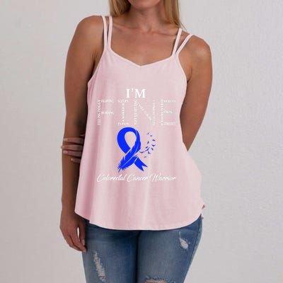 Colorectal Cancer Warrior I'm Fine Gift Women's Strappy Tank