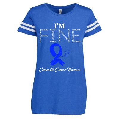 Colorectal Cancer Warrior I'm Fine Gift Enza Ladies Jersey Football T-Shirt