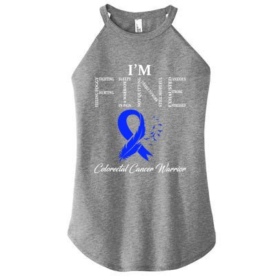 Colorectal Cancer Warrior I'm Fine Gift Women's Perfect Tri Rocker Tank