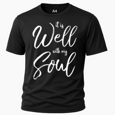 Cute Christian Worship Quote S It Is Well With My Soul Great Gift Performance Shirt