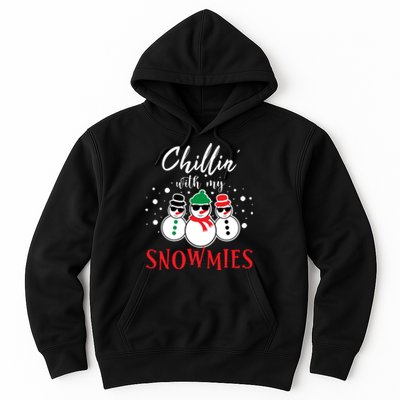 Christmas Chillin With My Snowmies Cool Snowman Hoodie