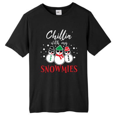 Christmas Chillin With My Snowmies Cool Snowman Tall Fusion ChromaSoft Performance T-Shirt