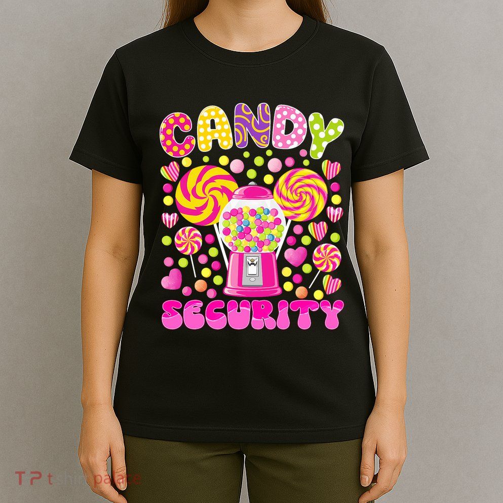 Candy Costume Women Candy Crew Funny Candy Security T-Shirt