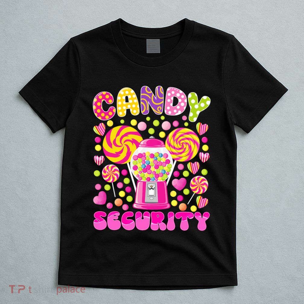 Candy Costume Women Candy Crew Funny Candy Security T-Shirt