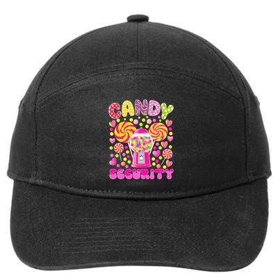 Candy Costume Women Candy Crew Funny Candy Security 7-Panel Snapback Hat