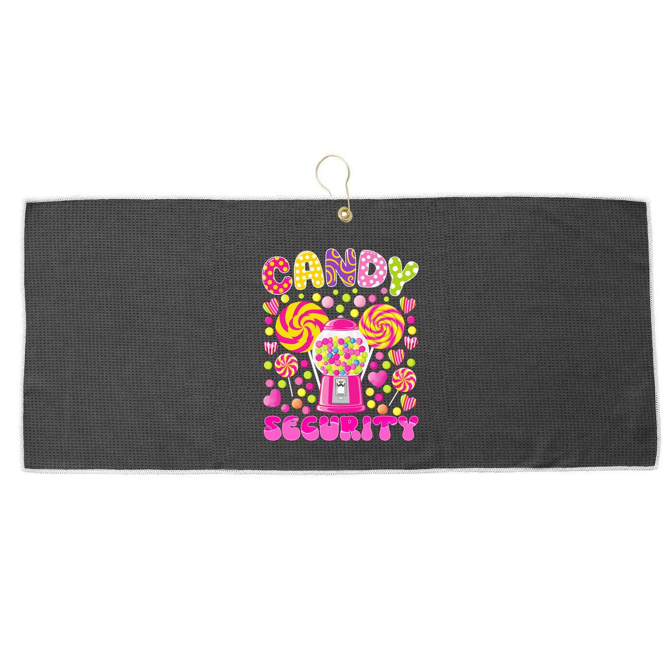 Candy Costume Women Candy Crew Funny Candy Security Large Microfiber Waffle Golf Towel