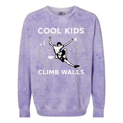 Cool Climb Walls Funny Rock Climbing Bouldering Colorblast Crewneck Sweatshirt