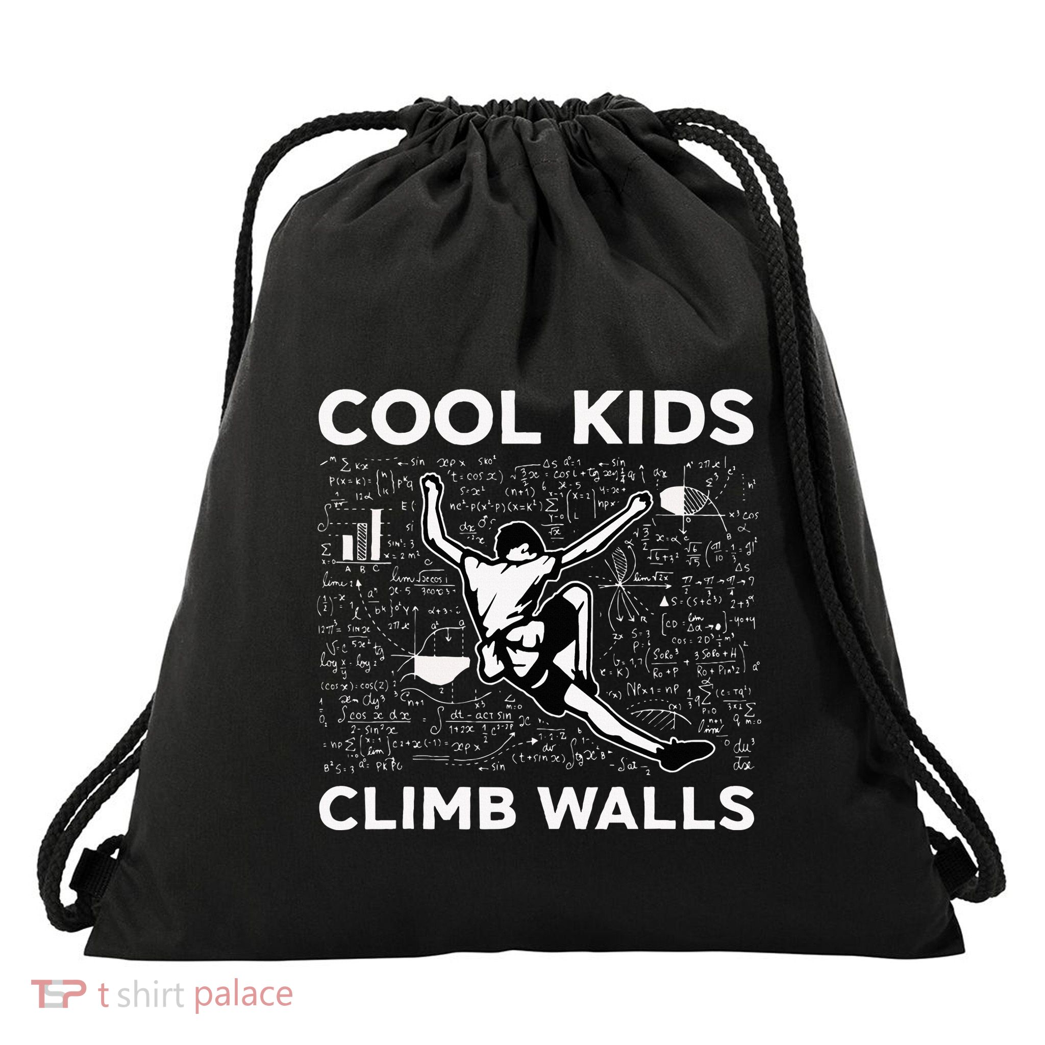 Cool Climb Walls Funny Rock Climbing Bouldering Drawstring Bag