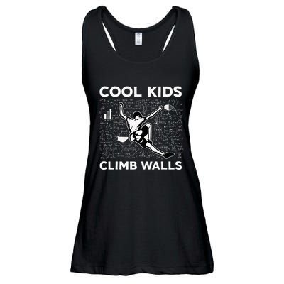 Cool Climb Walls Funny Rock Climbing Bouldering Ladies Essential Flowy Tank