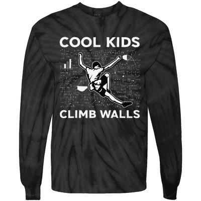 Cool Climb Walls Funny Rock Climbing Bouldering Tie-Dye Long Sleeve Shirt