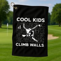 Cool Climb Walls Funny Rock Climbing Bouldering Golf Towel