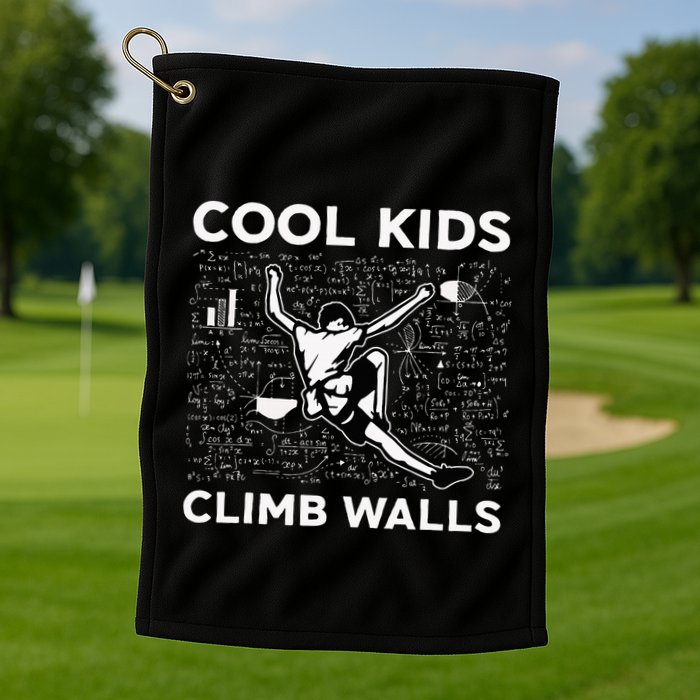 Cool Climb Walls Funny Rock Climbing Bouldering Golf Towel
