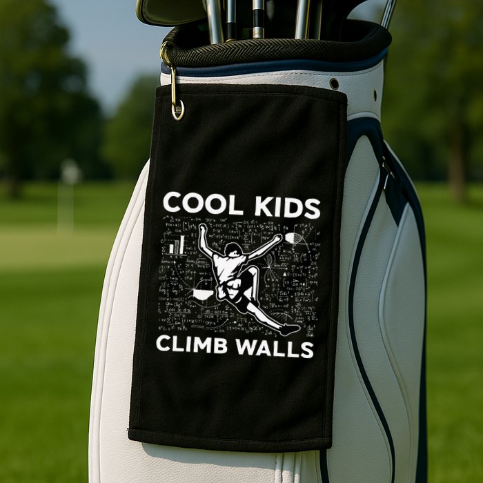 Cool Climb Walls Funny Rock Climbing Bouldering Golf Towel