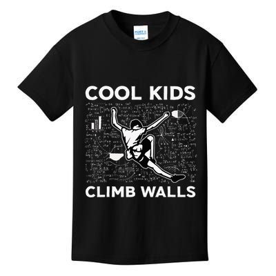 Cool Climb Walls Funny Rock Climbing Bouldering Kids T-Shirt