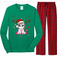 Cute Christmas Women Xmas Unicorn Deer Christmas Long Sleeve Pajama Set