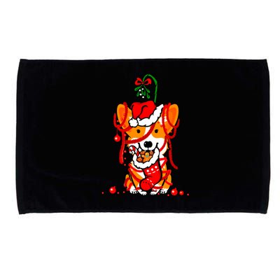 Cute Christmas Welsh Corgi Santa Hat Xmas Design Cool Gift Microfiber Hand Towel