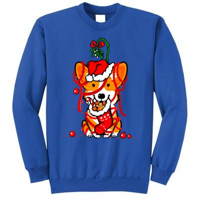 Cute Christmas Welsh Corgi Santa Hat Xmas Design Cool Gift Tall Sweatshirt