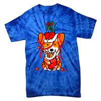 Cute Christmas Welsh Corgi Santa Hat Xmas Design Cool Gift Tie-Dye T-Shirt