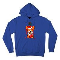 Cute Christmas Welsh Corgi Santa Hat Xmas Design Cool Gift Tall Hoodie