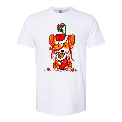 Cute Christmas Welsh Corgi Santa Hat Xmas Design Cool Gift Softstyle CVC T-Shirt