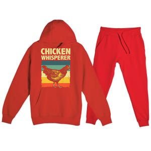 Cute Chicken Whisperer For Women Chicken Farmer Lover Premium Hooded Sweatsuit Set