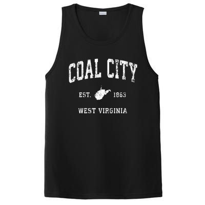 Coal City West Virginia Wv Vintage Athletic Sports Design PosiCharge Competitor Tank