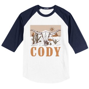 Cody Cowboy Western Style 90s Team Cody Family Pride Baseball Sleeve Shirt