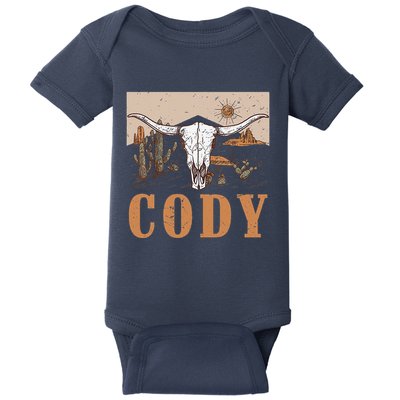 Cody Cowboy Western Style 90s Team Cody Family Pride Baby Bodysuit
